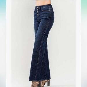NEW Judy Blue 88598 Straight Fit Dark Wash Button Fly Jeans Size 31